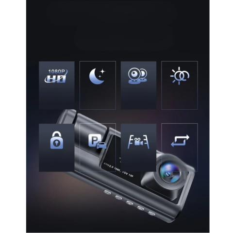 Dashcam Voiture Avant Et Intérieur – Enregistrement Haute Définition