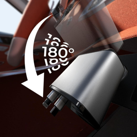 Kääntyvä autolaturi – Kompakti ja erittäin käytännöllinen muoto