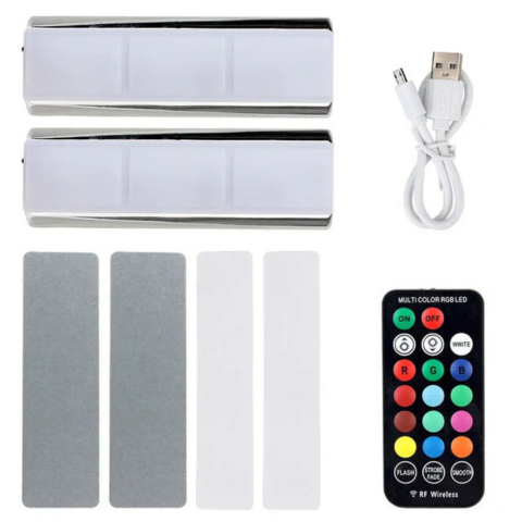 إضاءة تلقائية متعددة الألوان قابلة للشحن – تركيب سهل