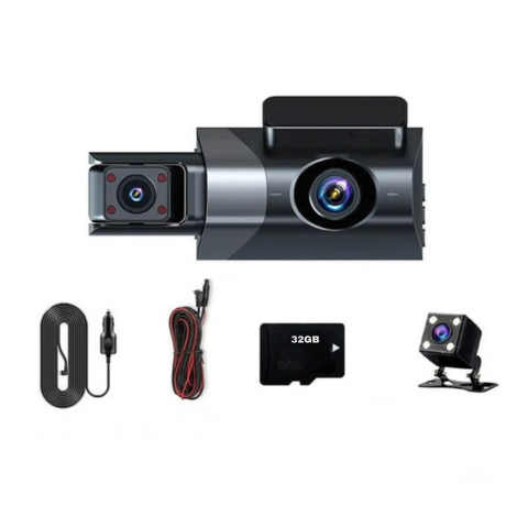 Telecamera da auto - Obiettivo doppio con telecamera posteriore integrata