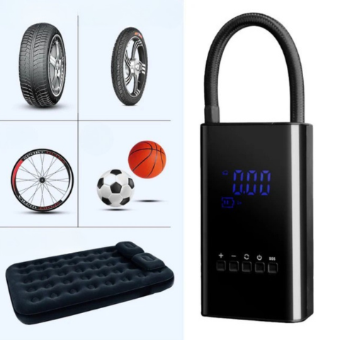Mini Kannettava Kompressori – LED-näyttö ja säädettävä paine