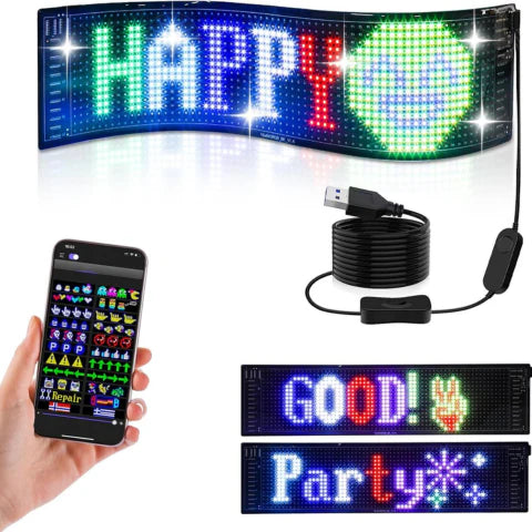 Panel LED Programable Para Coche — Comunicación y Estilo Moderno
