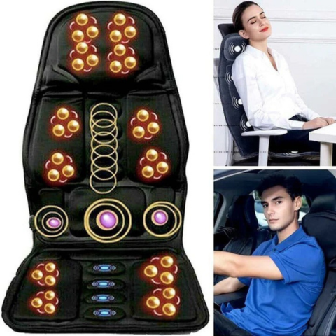 Cojín de Masaje Vibrante para Asiento – Alivie su Espalda con Total Sencillez