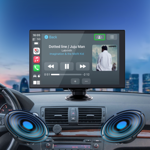 Draagbaar Touchscreen — GPS, Muziek & Stemcontrole