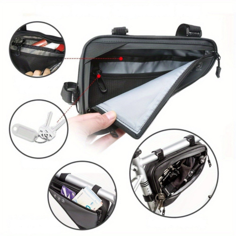 Sacoche De Cadre Vélo Imperméable — Léger Et Résistant