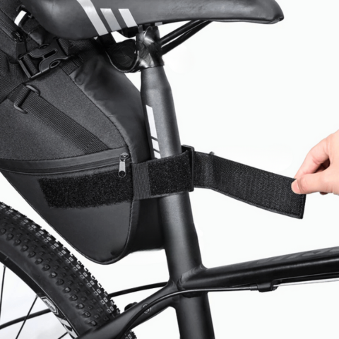 Bolsa de sillín de bicicleta de gran capacidad — impermeable y reflectante