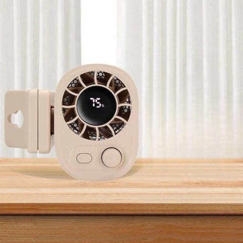 Přenosný ventilátor s LED displejem — Dlouhá výdrž baterie a osvěžující vzduch