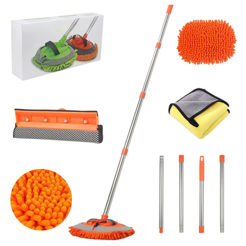 Többfunkciós Autómosó Készlet — Állítható Fogantyú & Puha Kendő