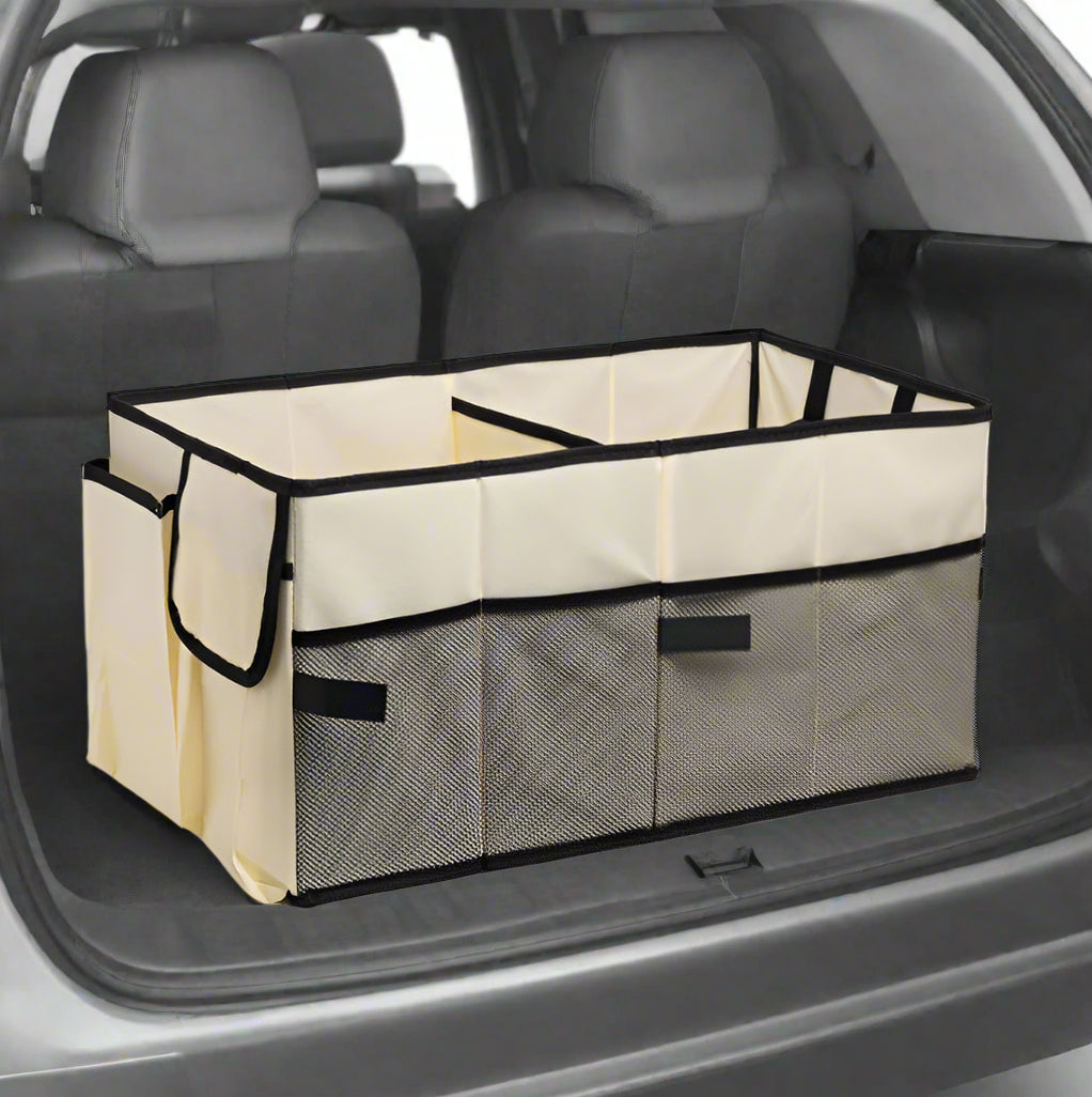 車のトランクのオーガナイザー — 折りたたみ式で便利な収納 