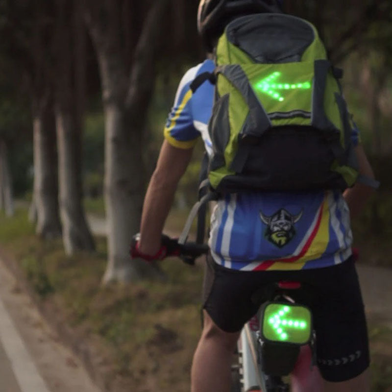 Ryggsäck LED-signalering med fjärrkontroll 