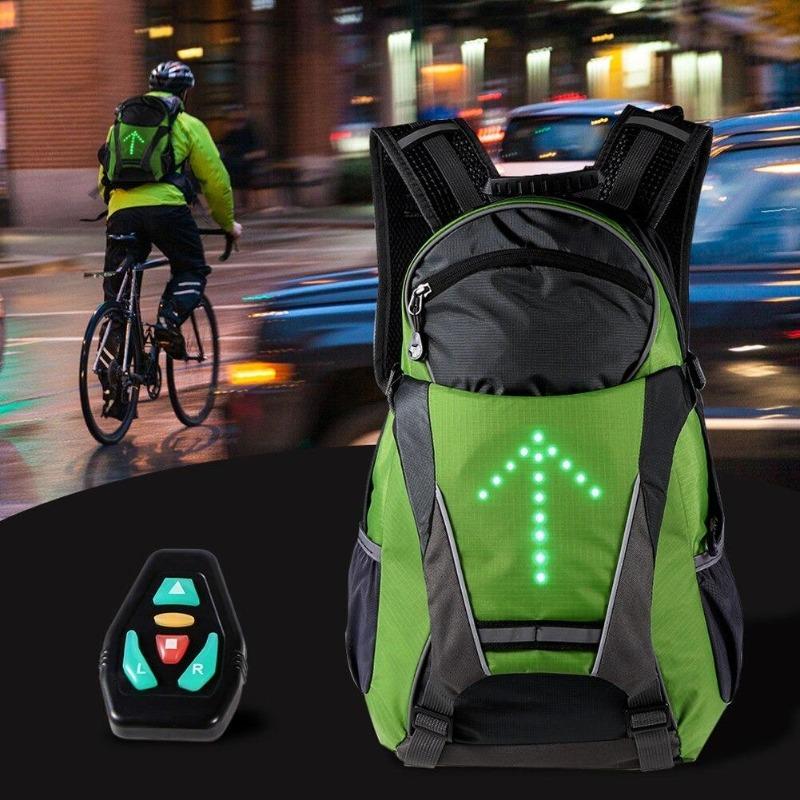 Ryggsäck LED-signalering med fjärrkontroll 