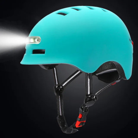 Casque De Vélo Urbain – Avec Éclairage LED Avant Et Arrière