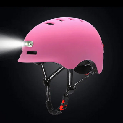 Casque De Vélo Urbain – Avec Éclairage LED Avant Et Arrière