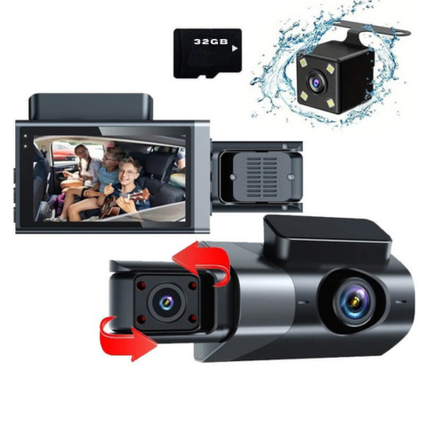 Onboard Camera Car — Dual Lens With Integrated Rear Camera 