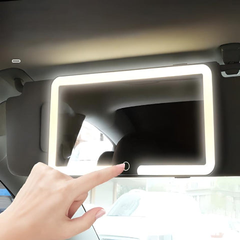 Car Mirror With LED Lighting – Adjustable Brightness Levels 