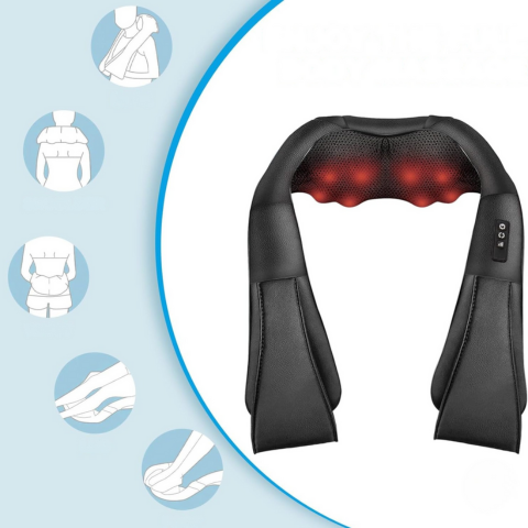 加熱マッサージ器 — 首、背中、肩のリラクゼーション 