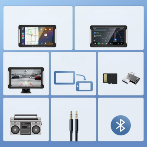 Pantalla Multimedia Auto – Instalación Simple y Funciones Completas 