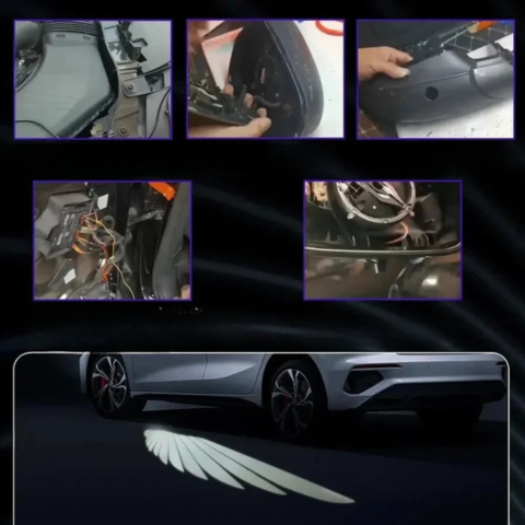 Angel Wings Autodeur Licht - Visueel Effect & Unieke Stijl