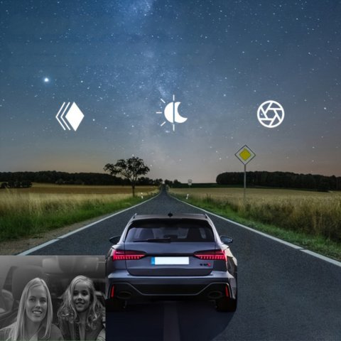 דאשקאם רכב HD — ראיית לילה וזיהוי תנועה 